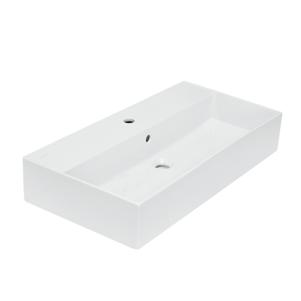 Раковина накладная 80см Sanita Luxe Novel NOV80SLWB01 белый