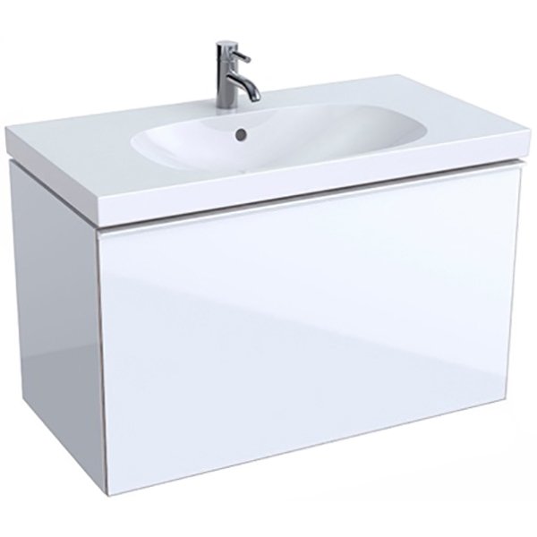 Тумба под раковину Geberit (Keramag) Acanto 90 подвесная Белое стекло