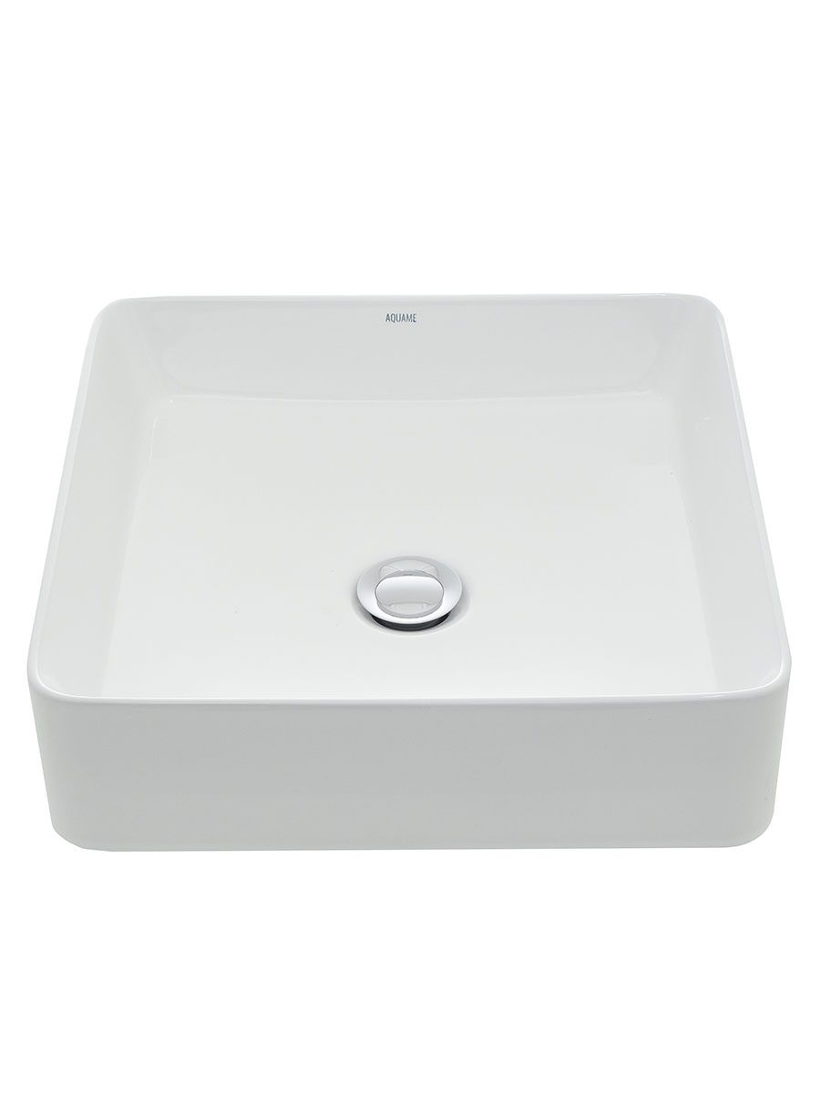 Раковина накладная 40см AQUAme AQM5008 белый