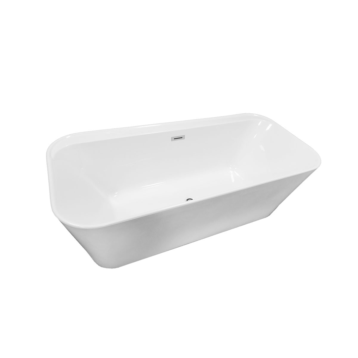 Ванна акриловая Vincea VBT-401-1700MW, 1700*800*580, цвет белый мат, слив-перелив в комплекте, хром