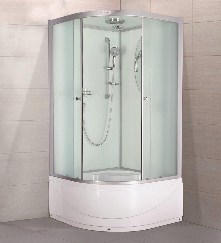 Душевая кабина Esbano ESKB100CRB 100x100x210см, профиль хром матовый, стекло рифленое