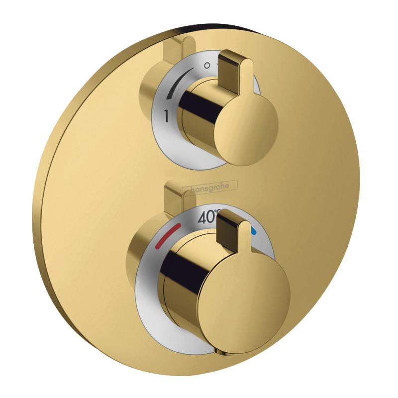 Термостат для душа на 2 потребителя Hansgrohe Ecostat S 15758990 золото
