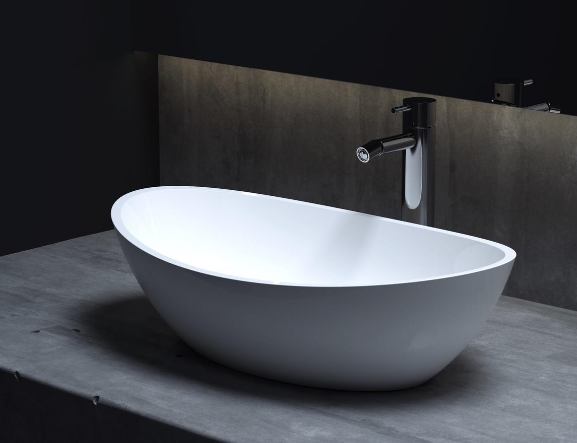 Раковина накладная 56см Salini Callista 1101203SM белый матовый