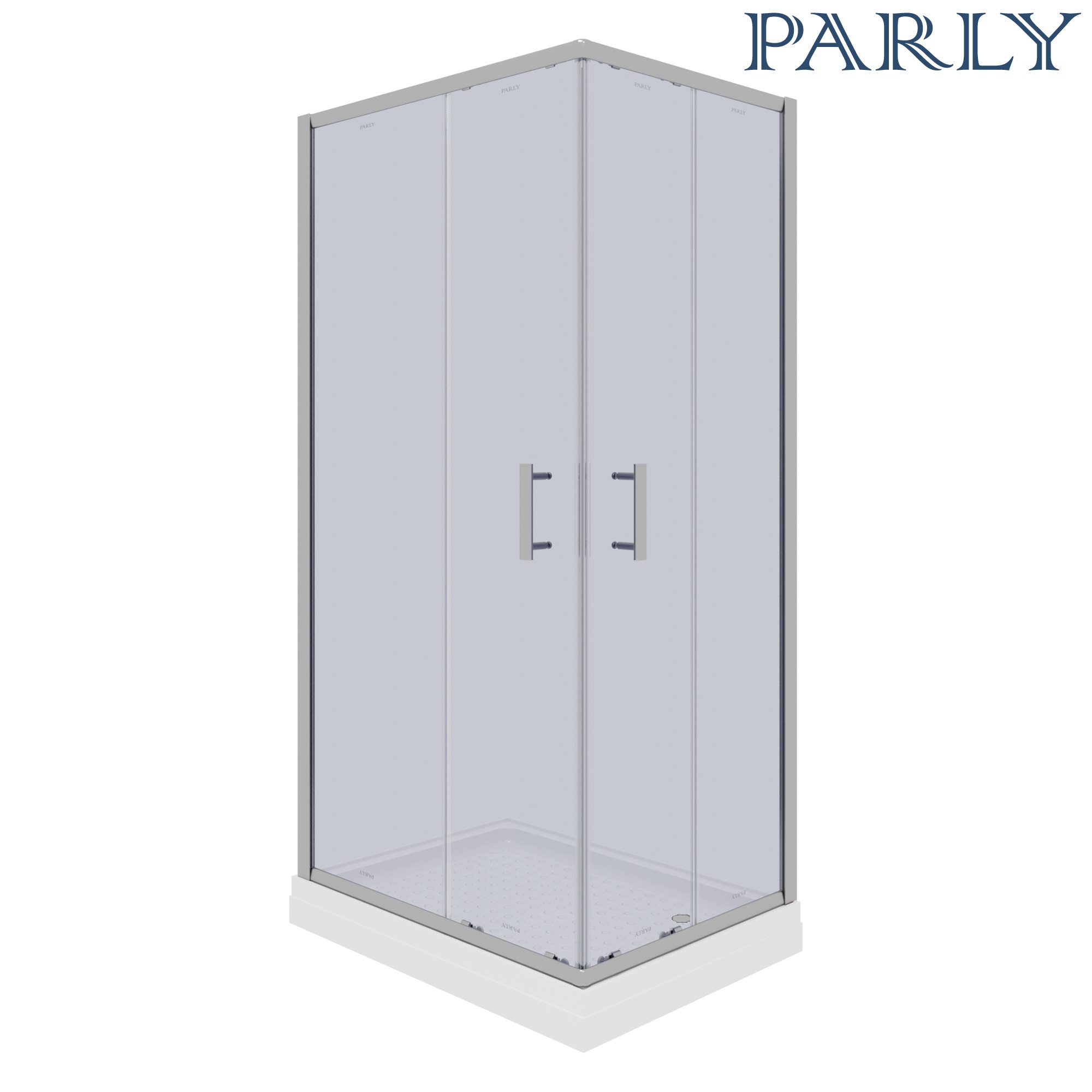 Душевой угол Parly 80x100x185 профиль хром, стекло тонированное