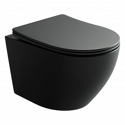 Унитаз подвесной безободковый Ceramica Nova Uno CN11001MB черный матовый
