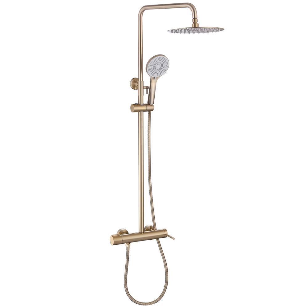 Душевая стойка со смесителем ABBER Emotion AF8816G золото матовое