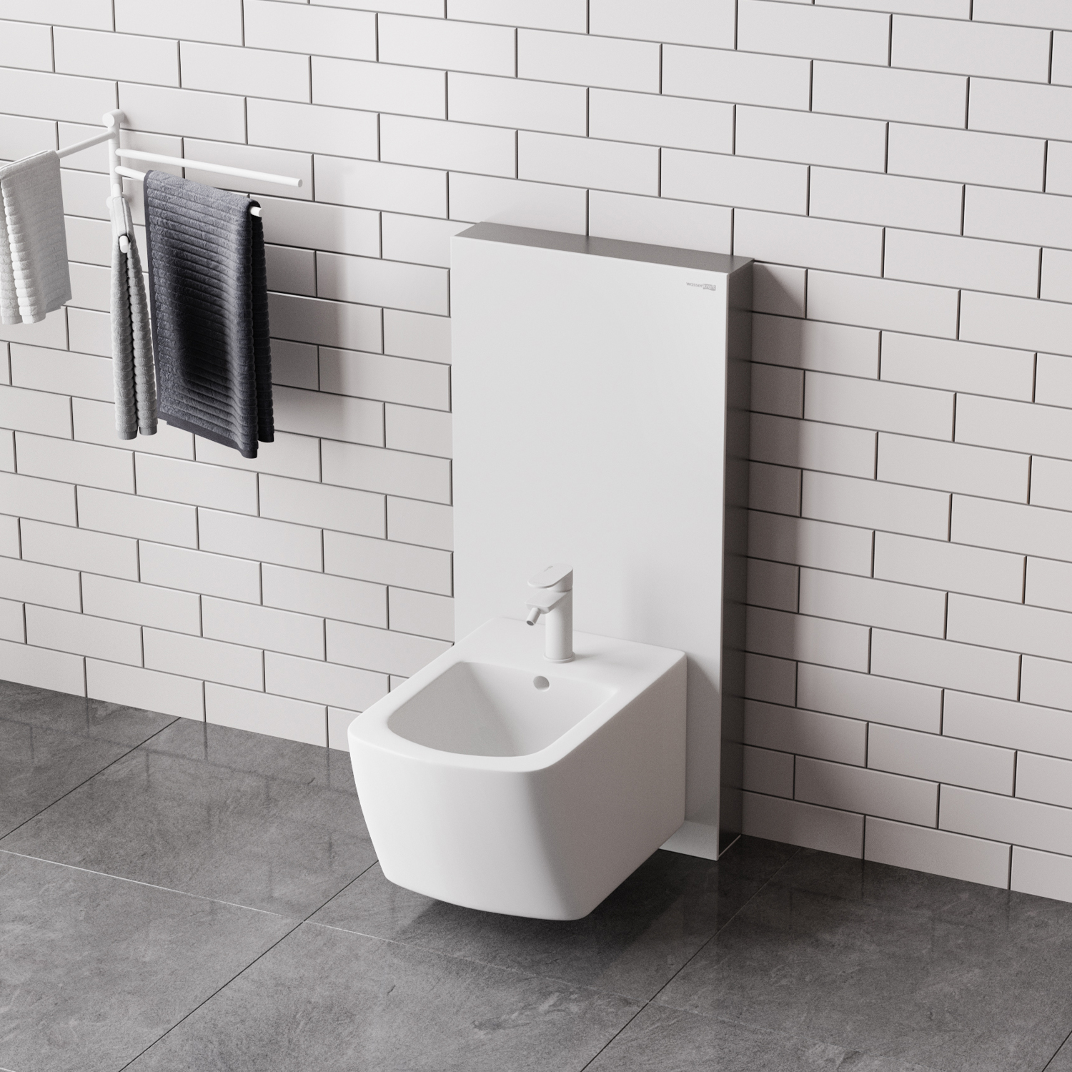 Пристенный модуль системы инсталляции для биде Wasserkraft Naab 86BDT.050.WH белый