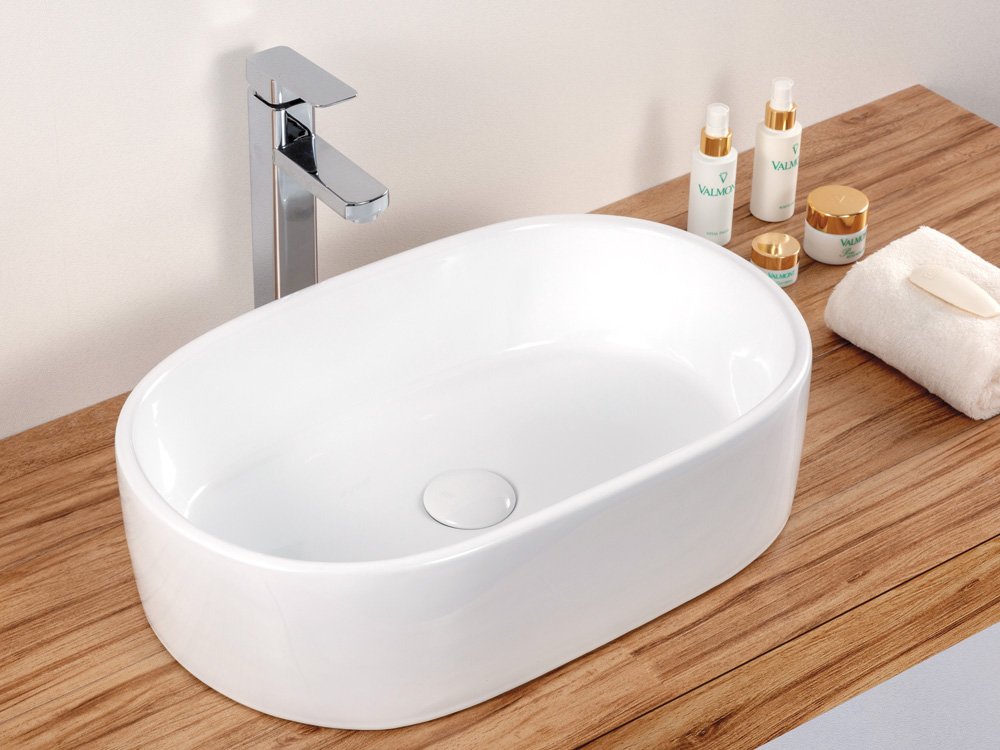 Раковина накладная 55см BelBagno BB1048 белый