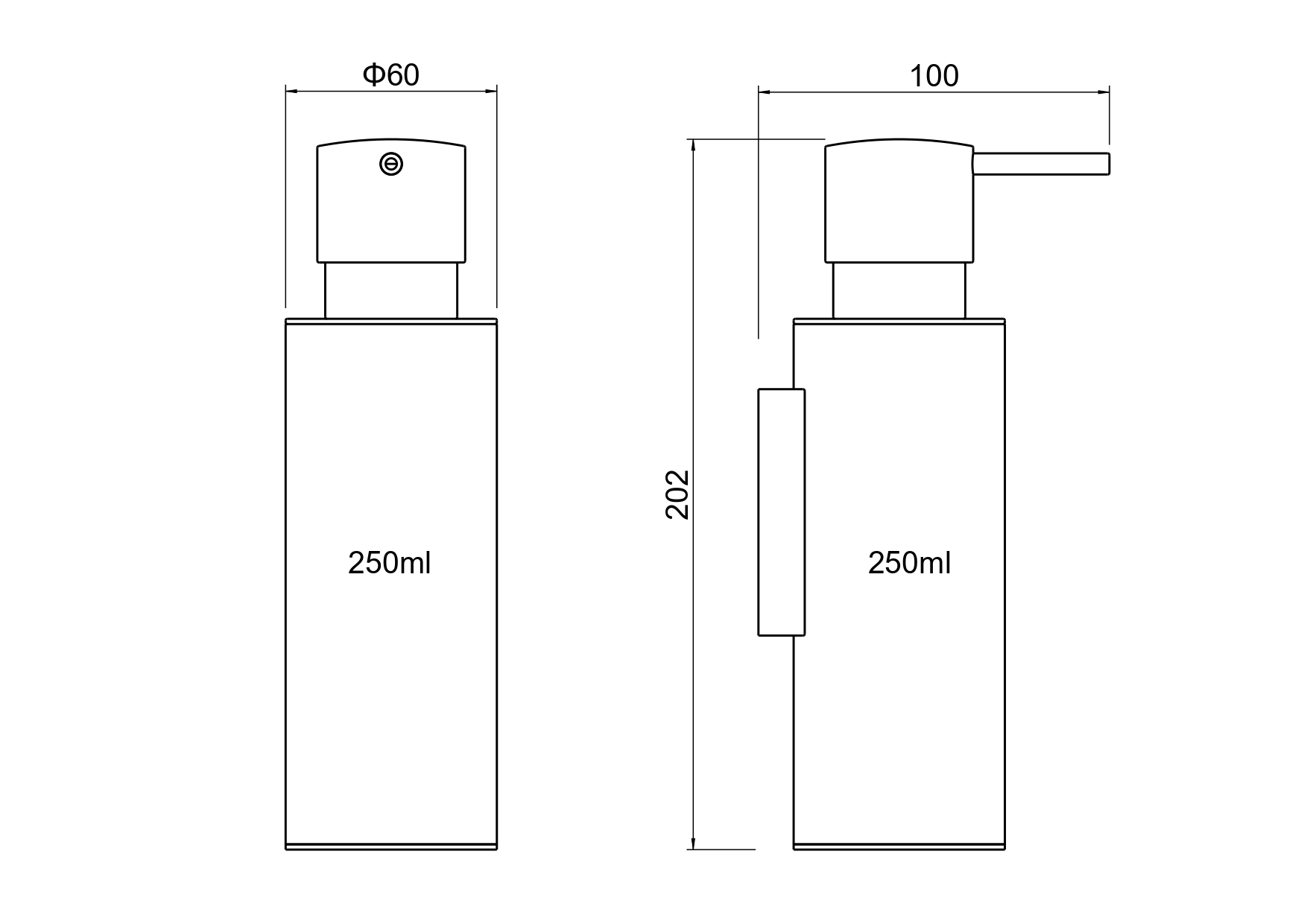 Дозатор для мыла Aquatek Оберон AQ4205MB черный матовый