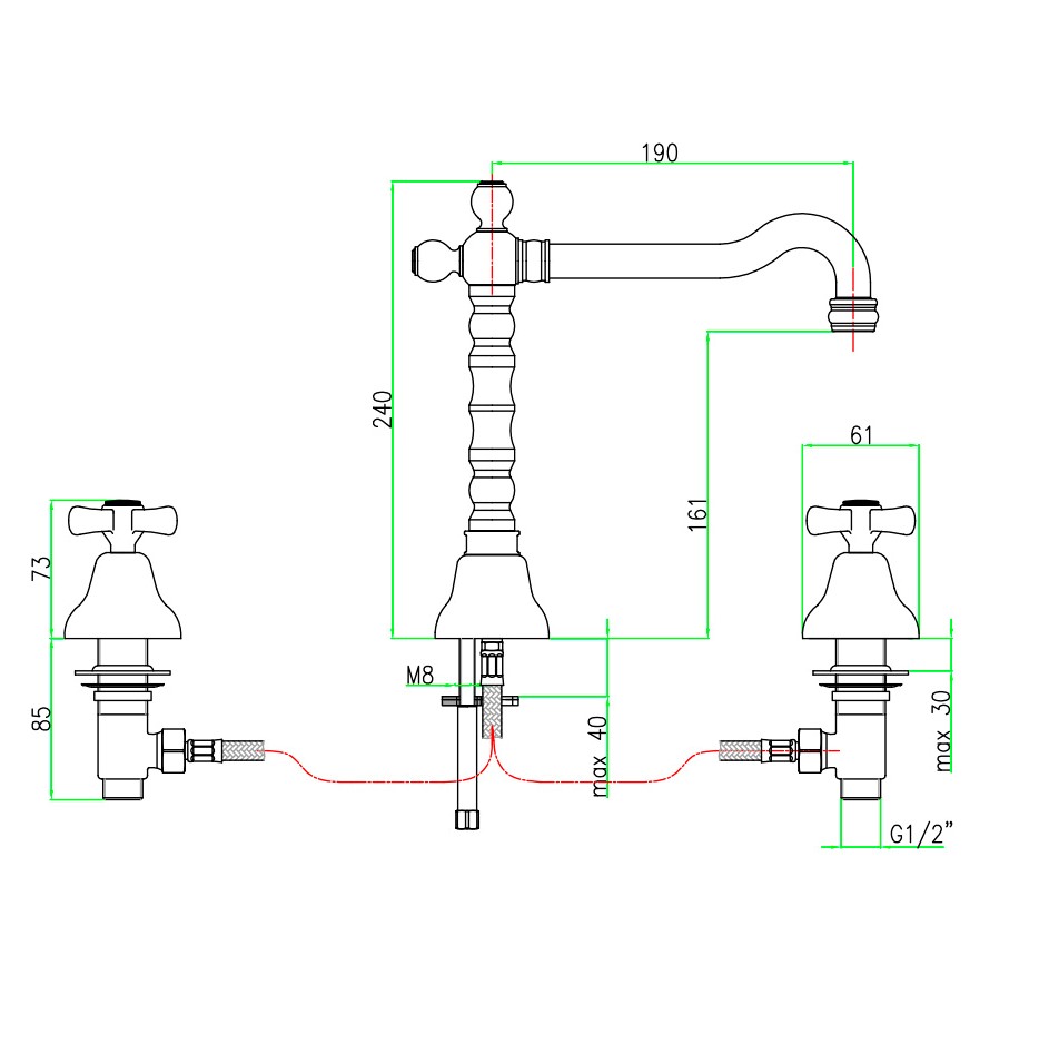 Смеситель для раковины Webert Armony AM750202010, золото