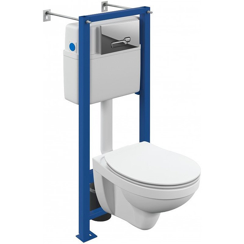 Комплект Cersanit DELFI DPL EO slim + VECTOR + ACTIS  хром глянцевый