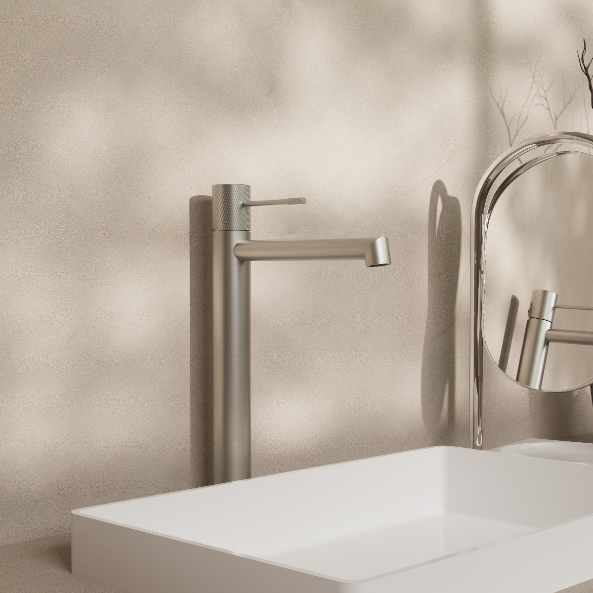 Смеситель для раковины Vincea Desire VBF-1D2BN брашированный никель