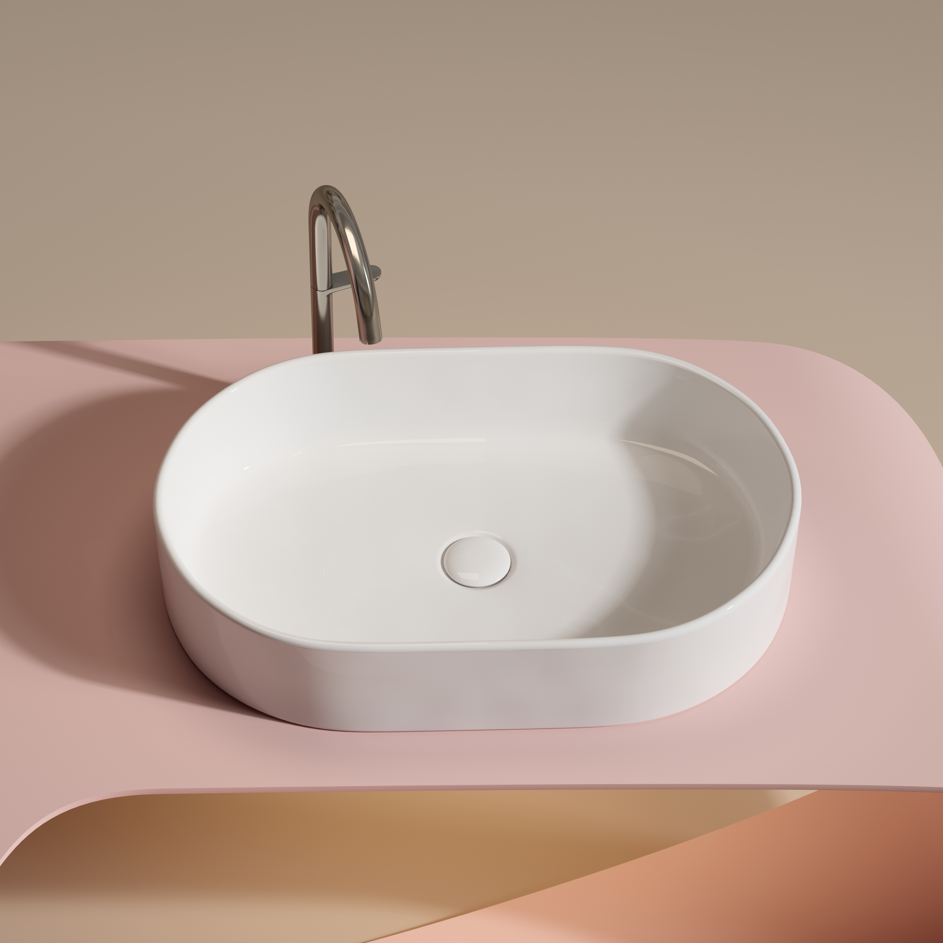 Раковина накладная 60см Ceramica Nova Element CN6048 белый