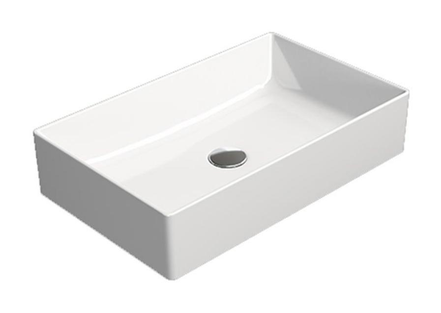 Раковина накладная 60см GSI Kube X 945311 белая