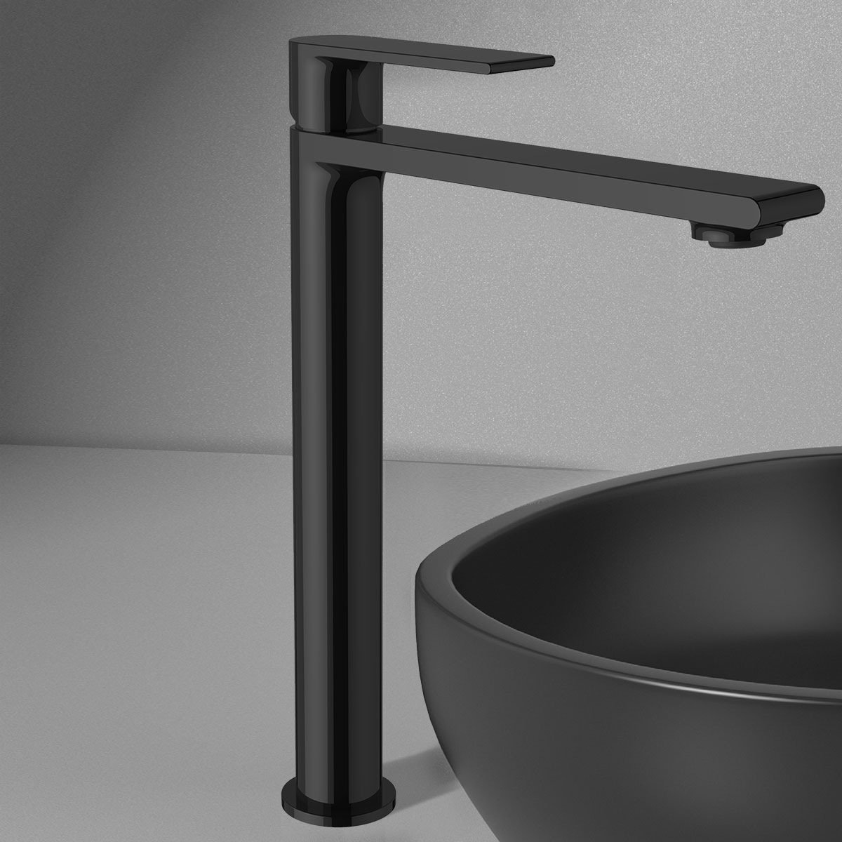 Смеситель для раковины Vincea Vogue VBF-1V2MB черный матовый