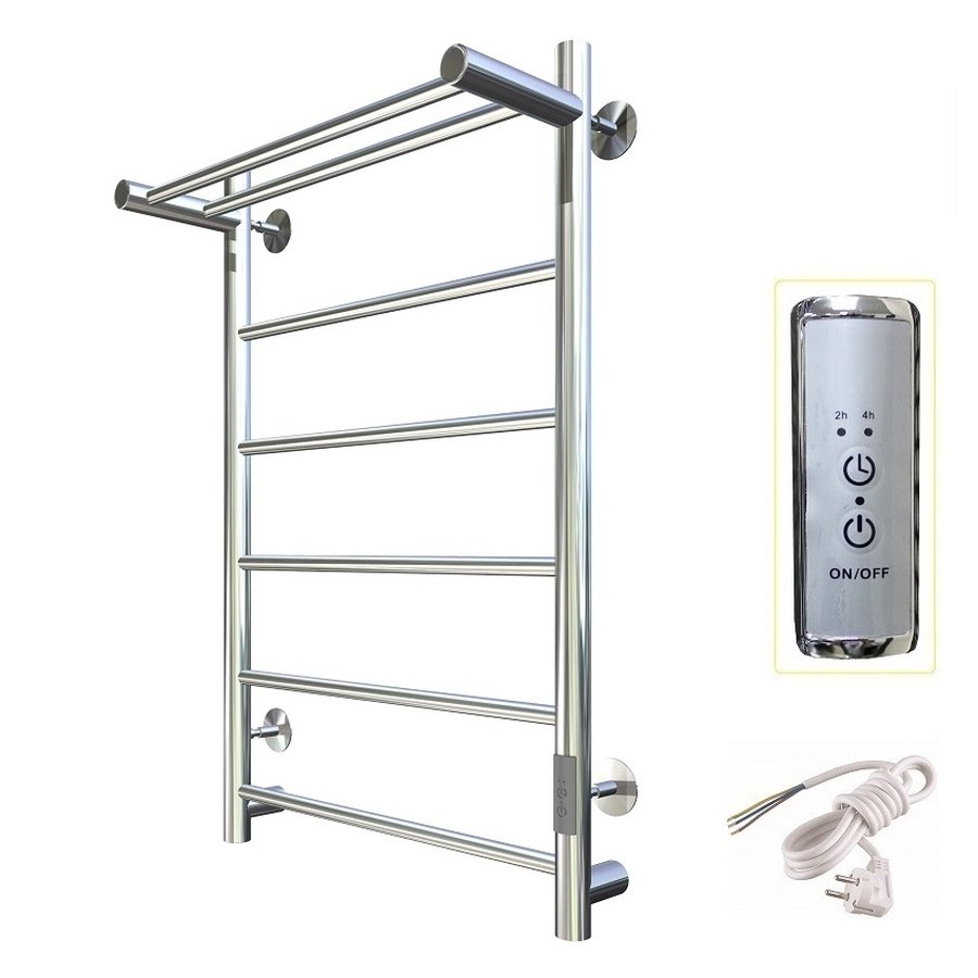 Полотенцесушитель электрический Тругор Аспект Пэк сп серия 1 80х50 хром, с полкой