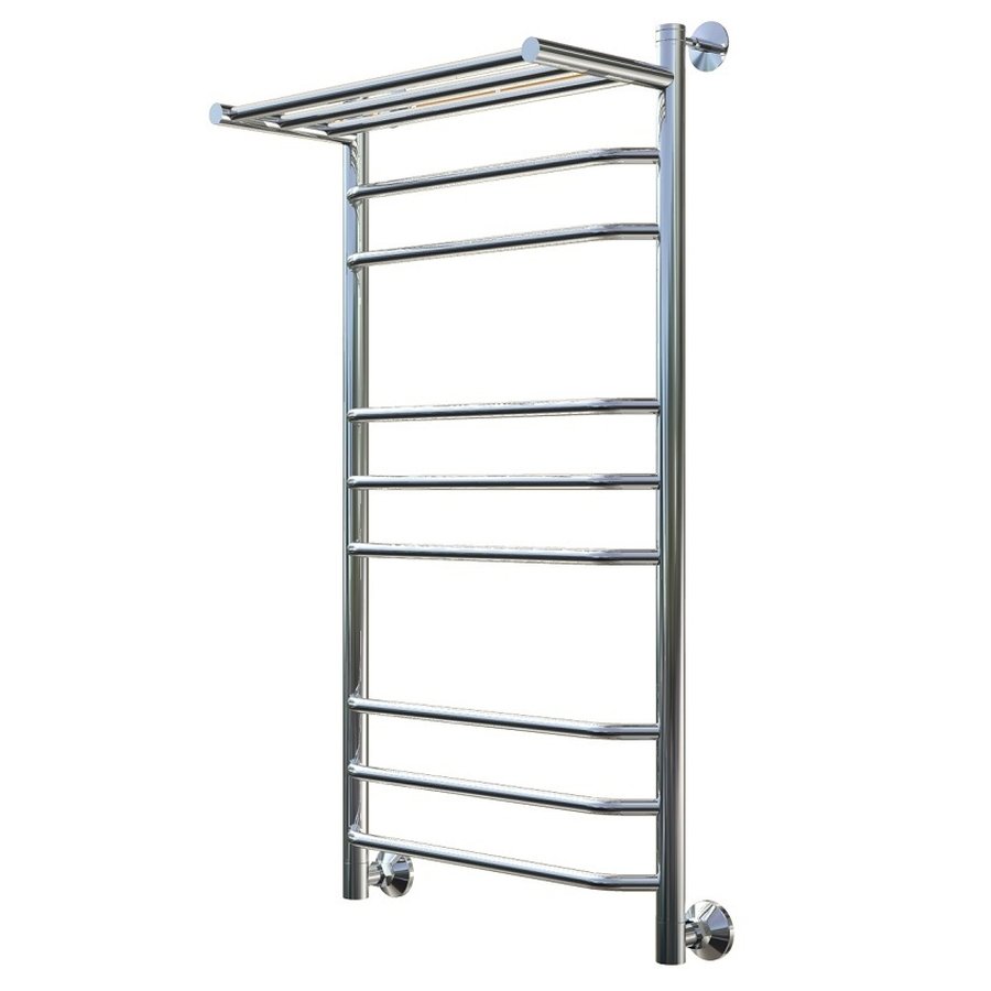 Полотенцесушитель водяной Тругор Браво серия 3 100х50 хром, с полкой