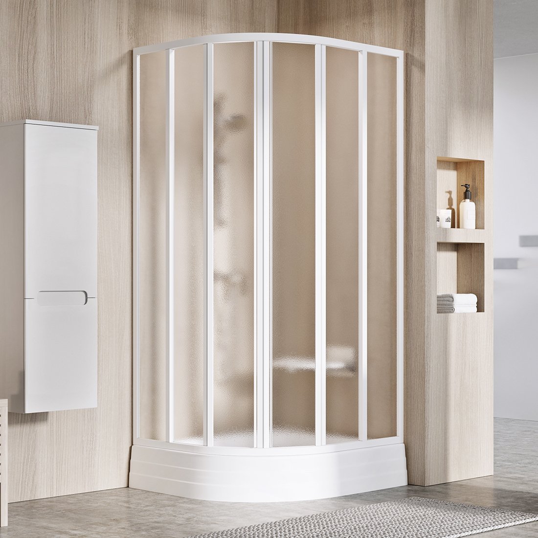 Душевой угол Ravak Supernova SKKP6 80x80x185 профиль белый, стекло матовое