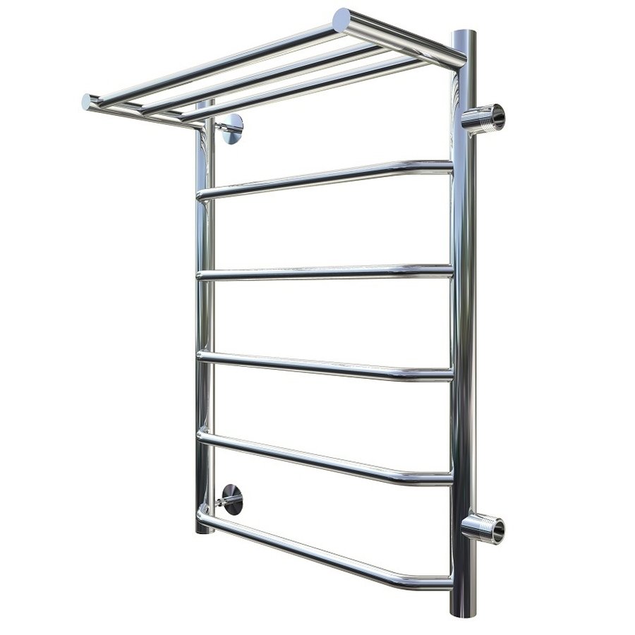 Полотенцесушитель водяной Тругор Браво серия 1 73,6х40 хром, с полкой, подключение правое