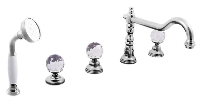 Смеситель на борт ванны Rav Slezak Brilliance164.5P хром