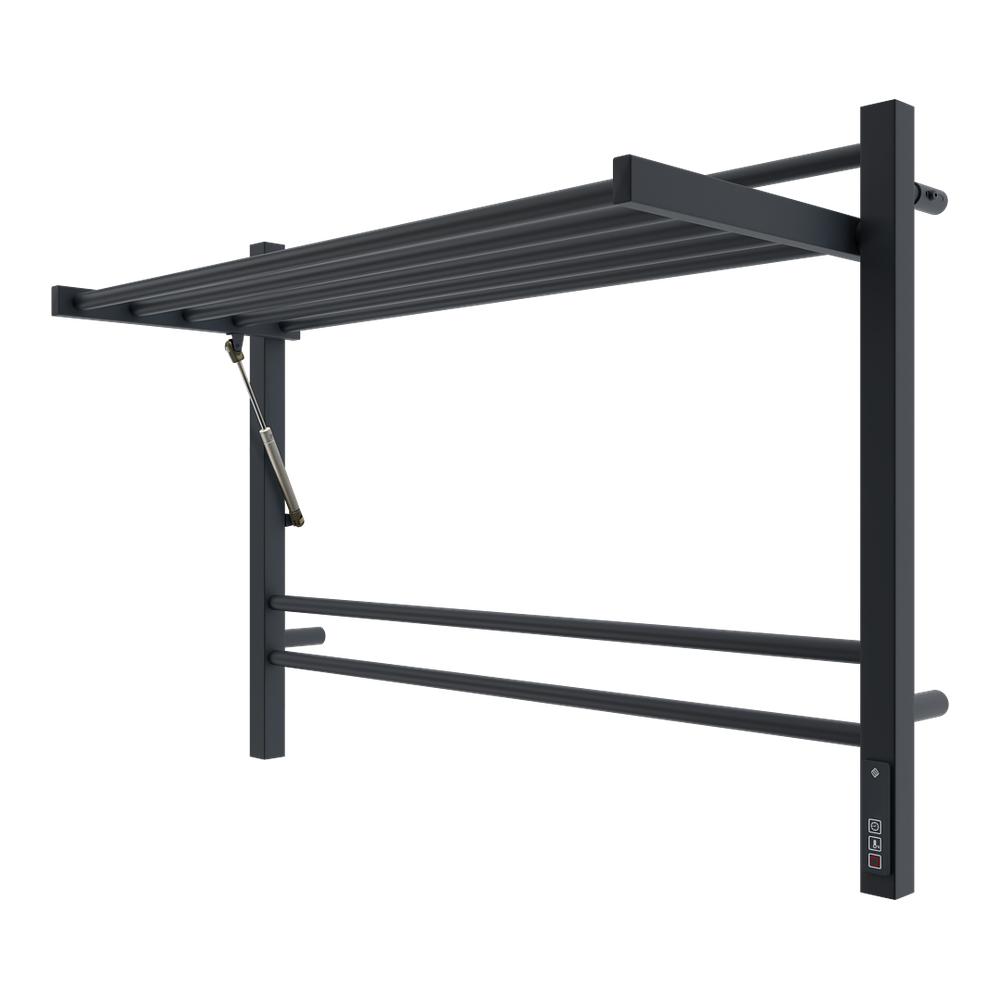 Полотенцесушитель электрический с полкой Terminus Горизонт П8 80х60 КС, черный муар