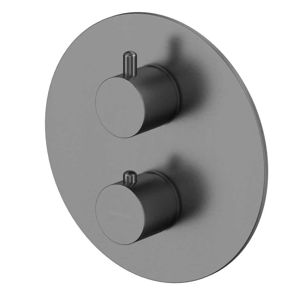 Смеситель термостатический для душа скрытого монтажа WHITECROSS Y Y1236GM (оружейная сталь)