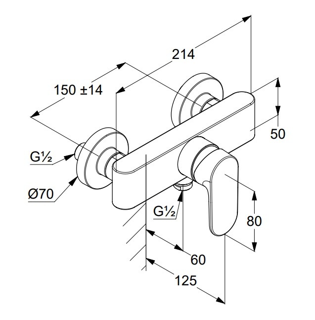 Смеситель для душа Kludi Louva 248310575 хром