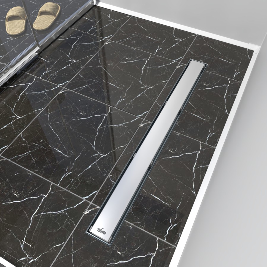 Душевой лоток (двухсторонняя решетка) TIMO Drain Protect DP20900-PG20900, сатин