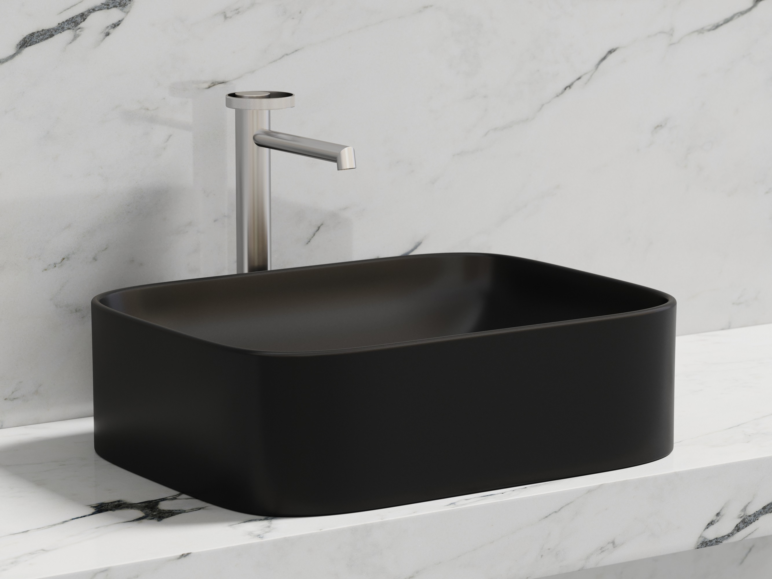 Раковина накладная 50см Ceramica Nova Element CN6052MB черный матовый