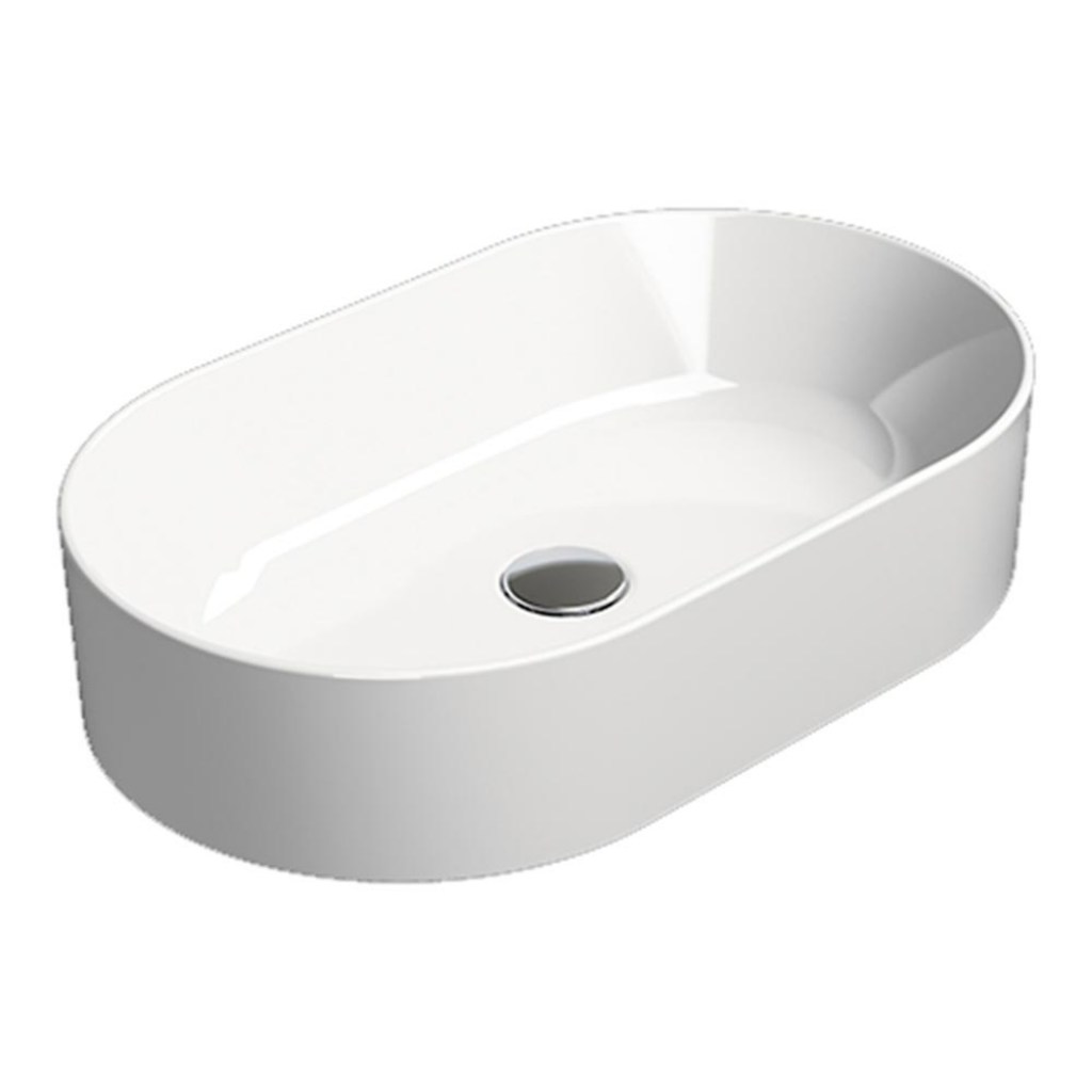 Раковина накладная 60см GSI Kube X 945811 белая