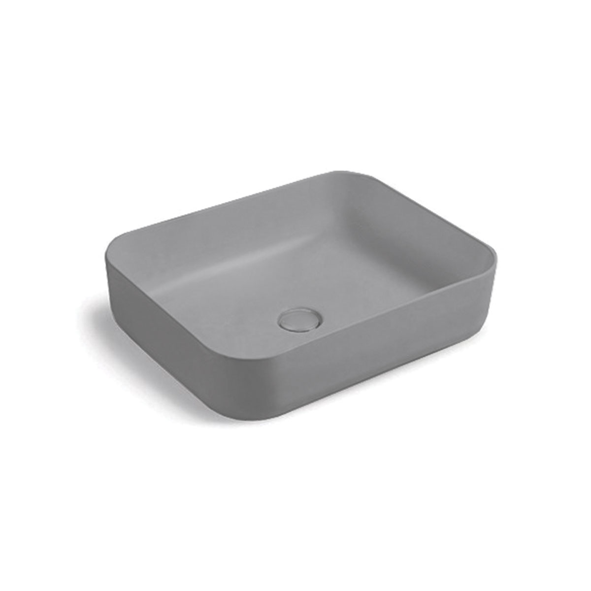 Раковина накладная 50см Vincea VBS-105MG серый матовый