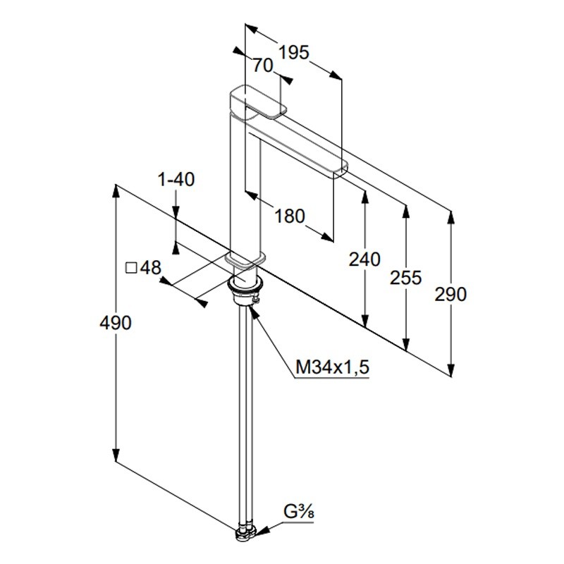 Смеситель для раковины Kludi Renon 422980575 хром