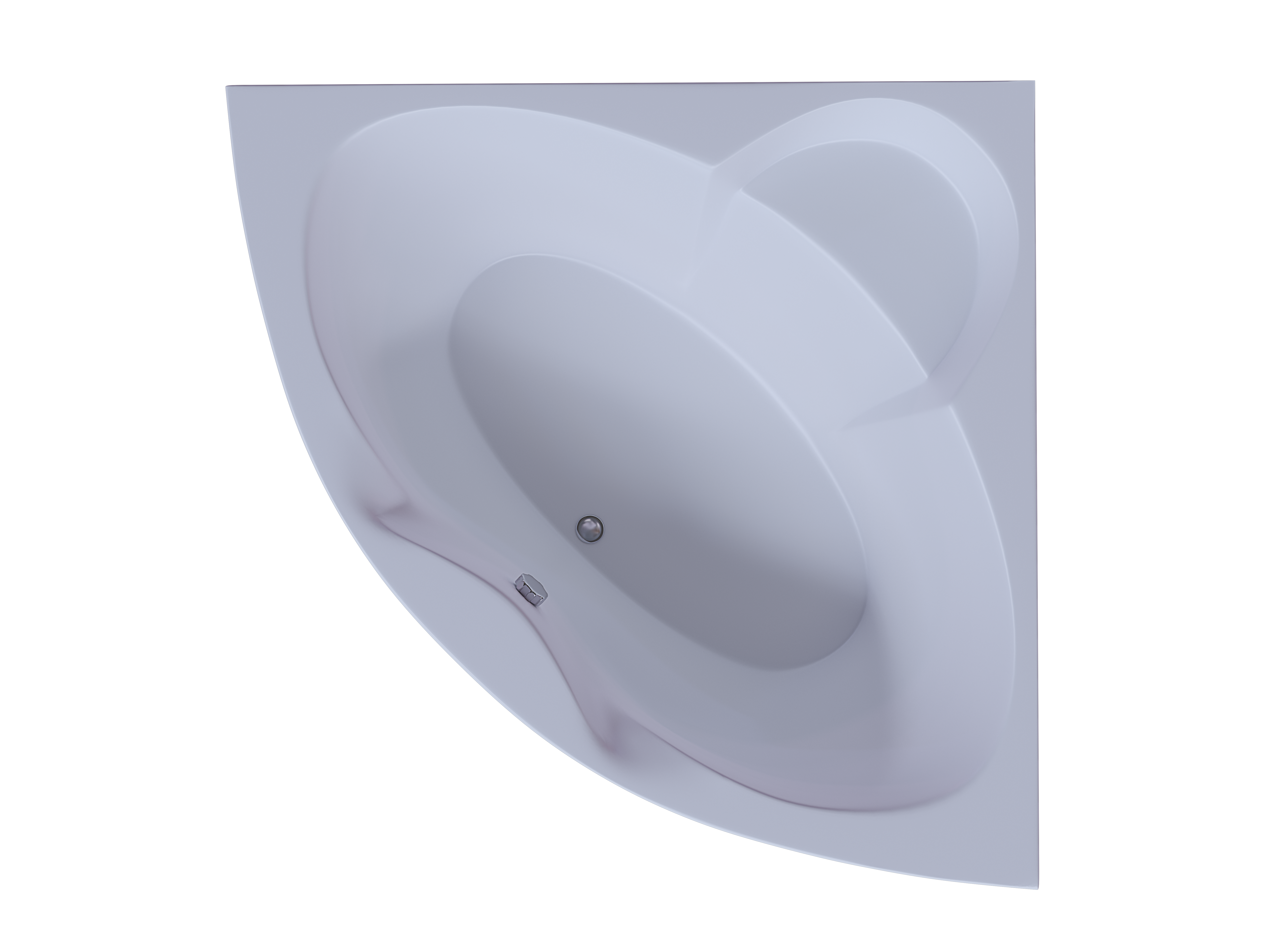 Акриловая ванна Aquatek Поларис-1 140.5x140.5 см пустая с фр.экр. вклеенный каркас