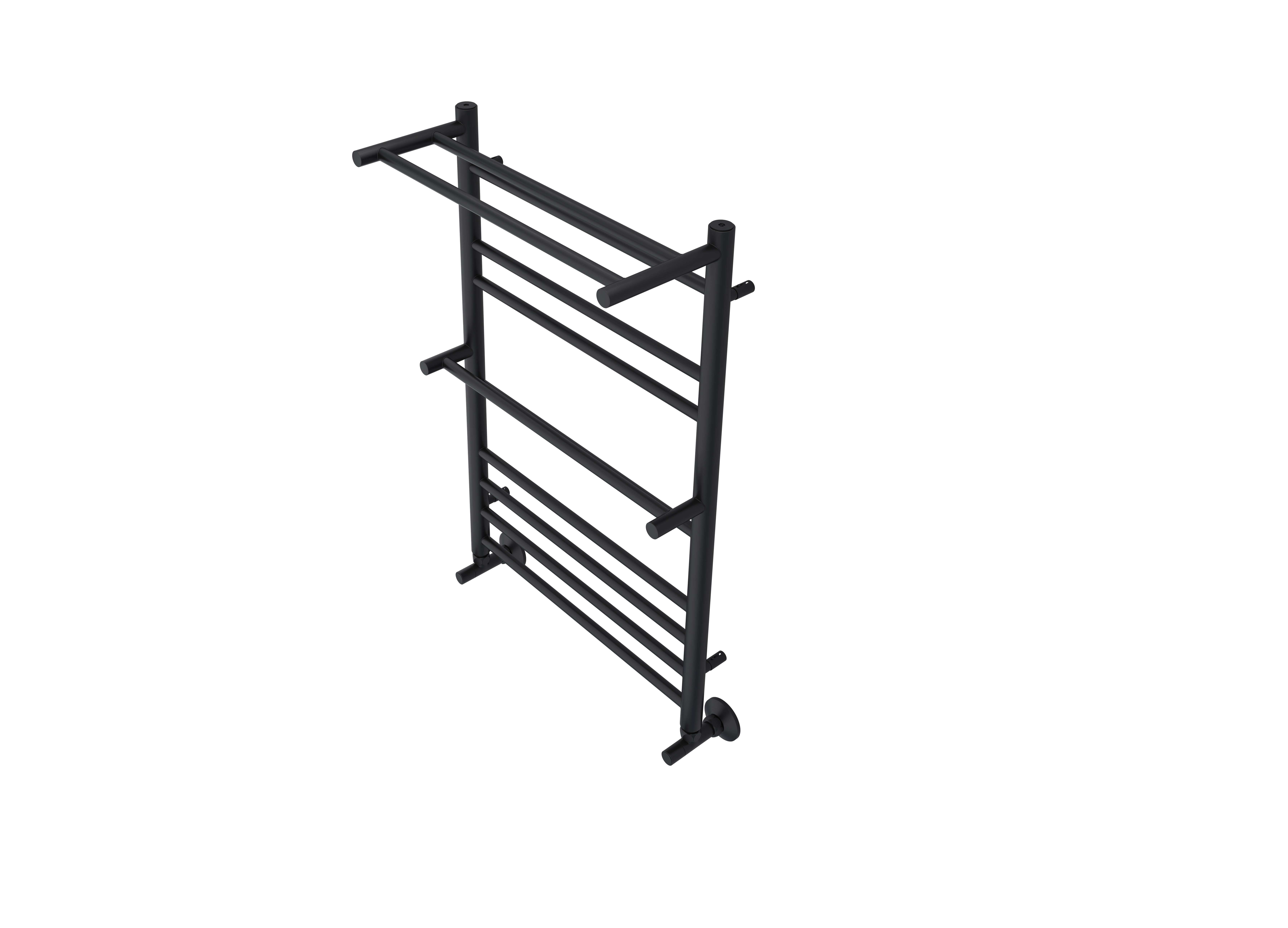 Полотенцесушитель водяной Aquatek Альфа AQ RRP1080BL 80х50 с полкой, черный муар