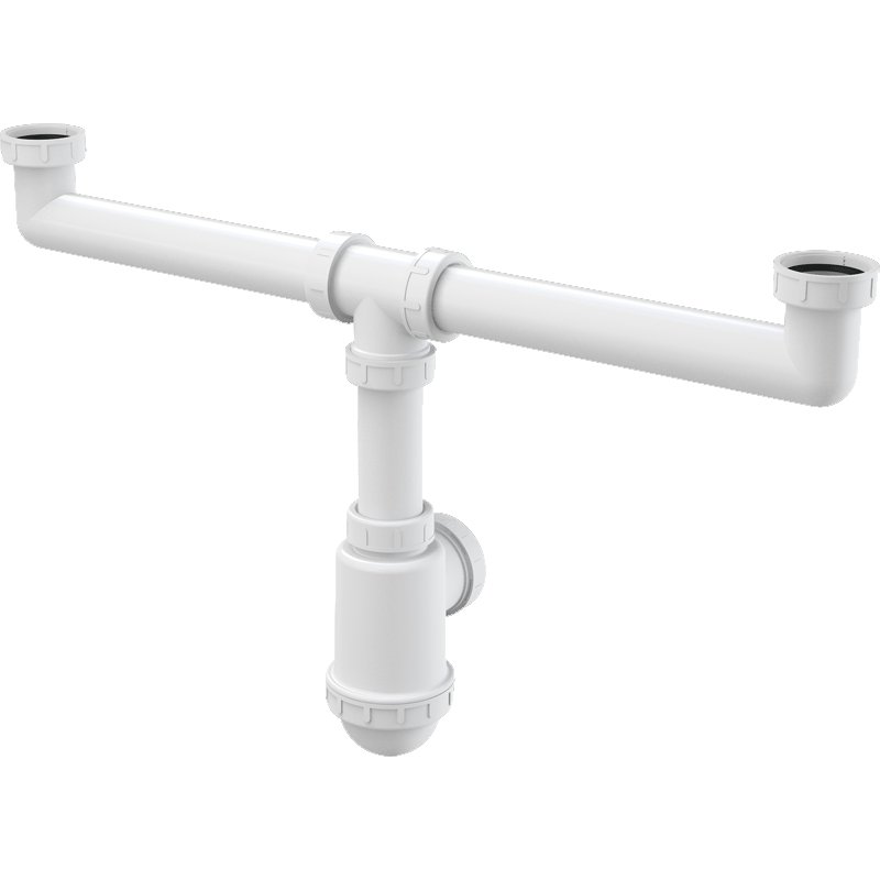 Сифон для кухонной мойки Alcaplast A448-DN50;40 белый