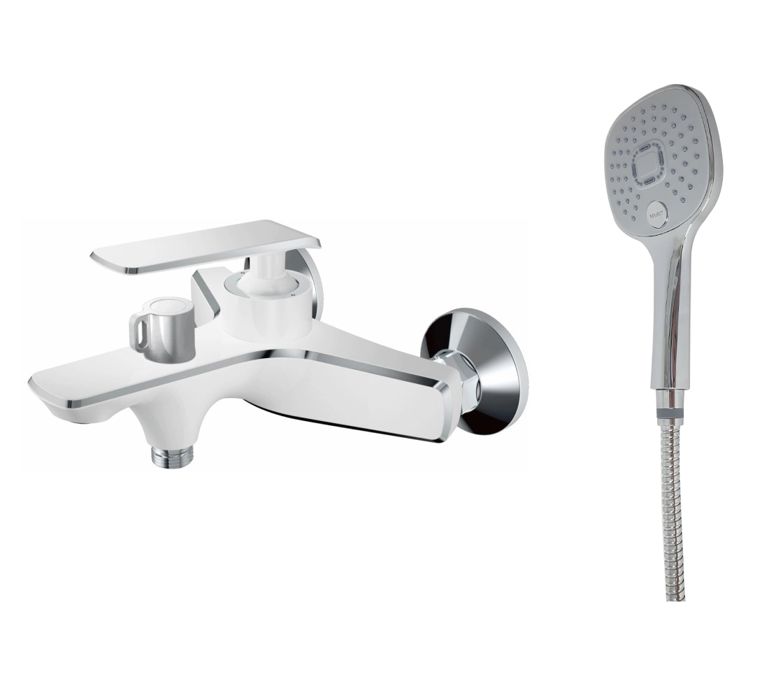 Смеситель для ванны Haiba HB60548-8, белый