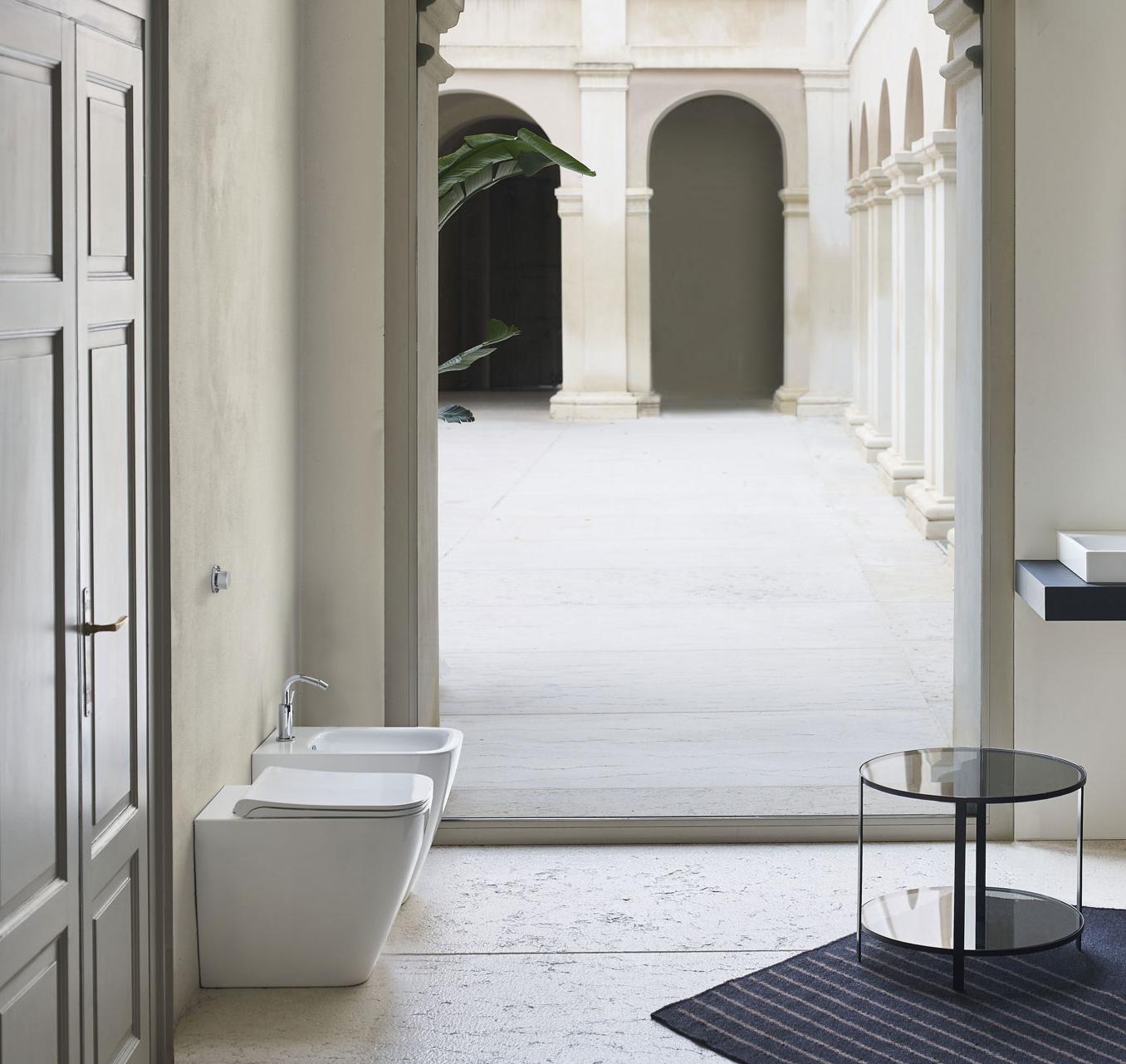 Унитаз приставной безободковый GSI Nubes 961011 белый