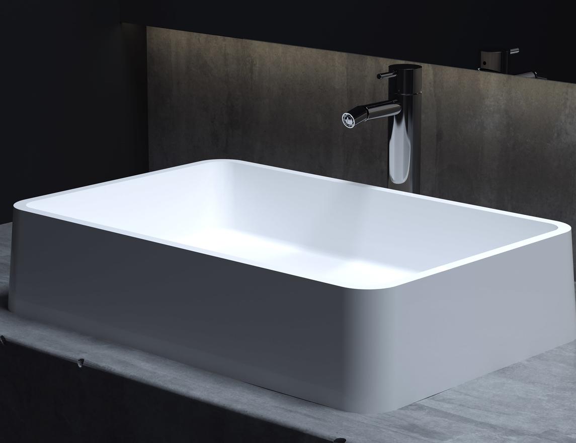 Раковина накладная 59.5см Salini Gloria 1102207M белый матовый