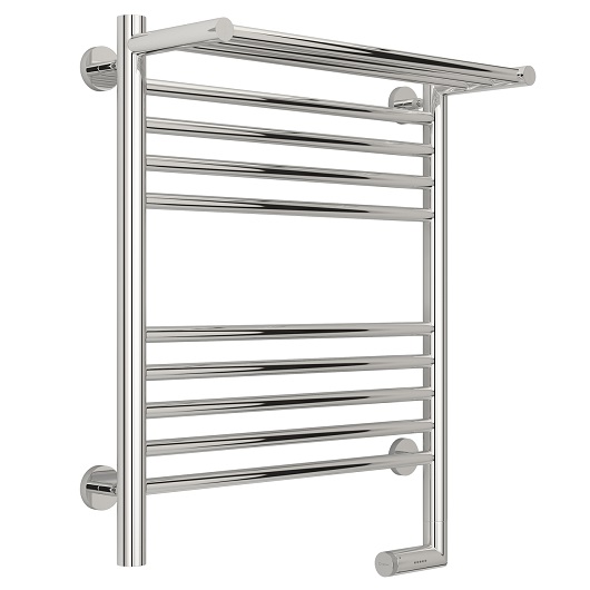 Полотенцесушитель электрический Сунержа Богема 2.0 60х50 хром, подключение правое, с полкой