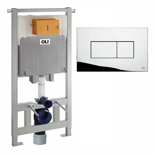 Готовое решение для подвесных унитазов OLI 80 300573pKA00 клавиша хром глянцевый