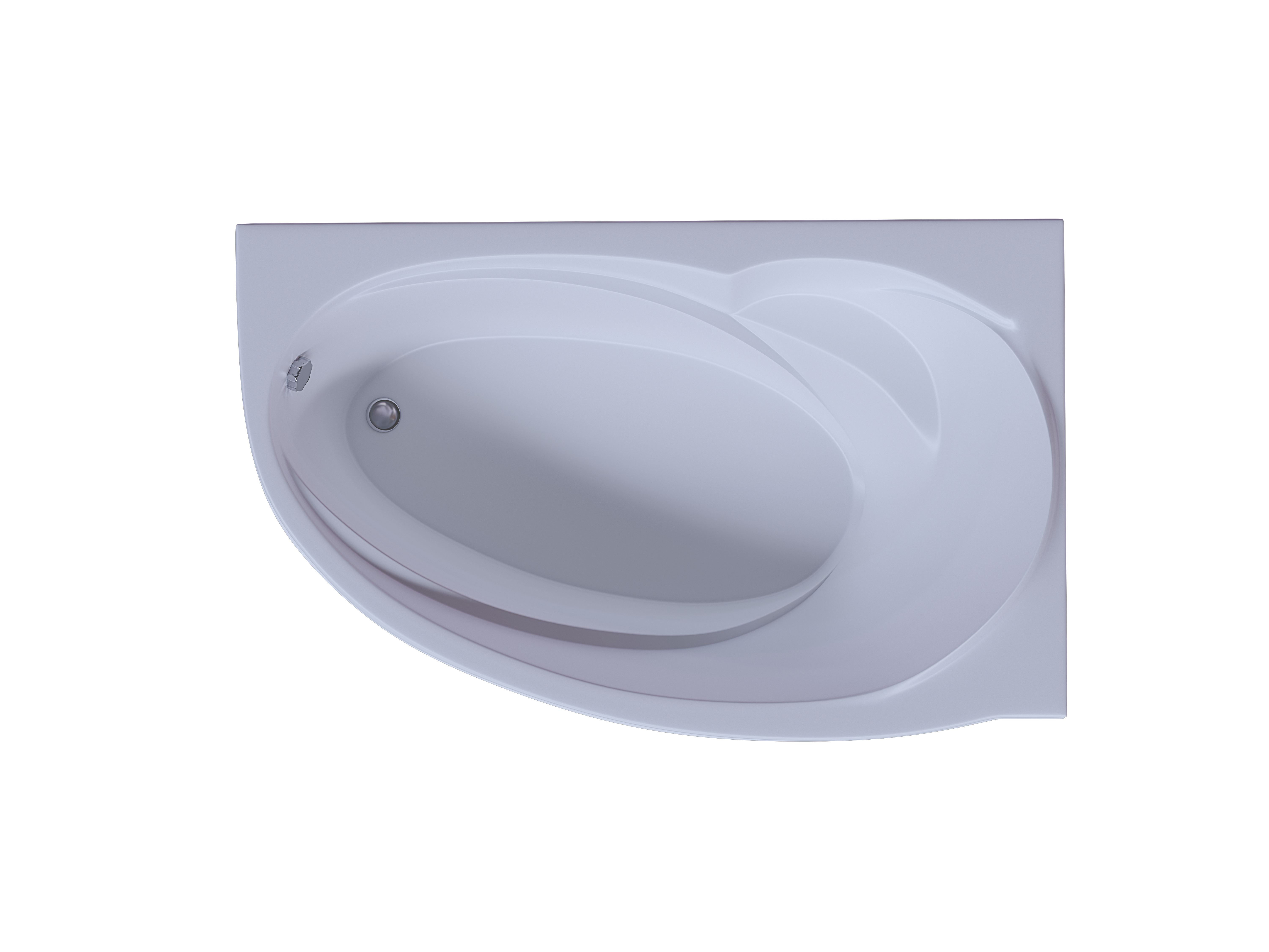 Акриловая ванна Aquatek Бетта 160x97 см R пустая с фр.экр.