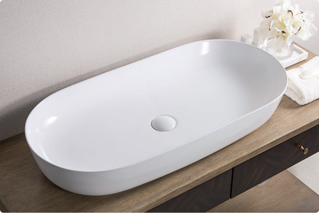 Раковина накладная 81см BelBagno BB1349 белый