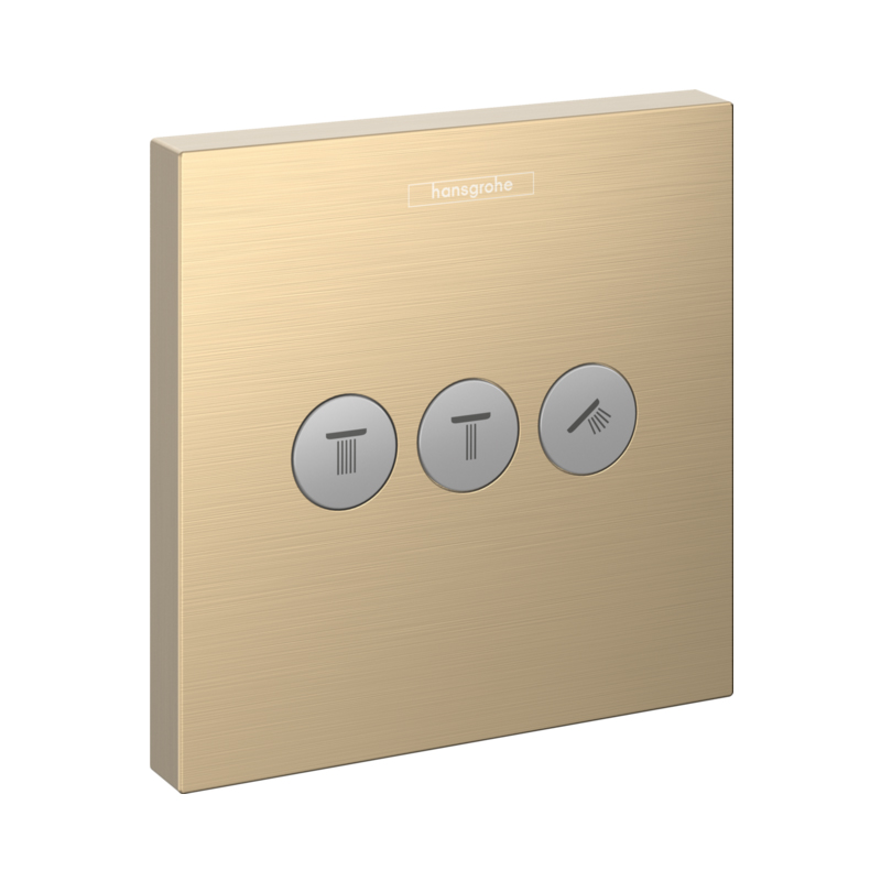 Переключатель для душа на 3 потребителя Hansgrohe ShowerSelect 15764140 бронза шлифованная
