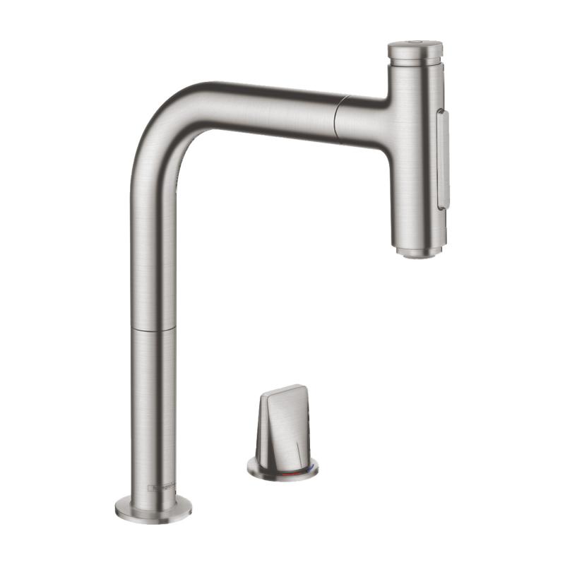 Смеситель для кухни Hansgrohe Metris Select M71 73818800 нержавеющая сталь