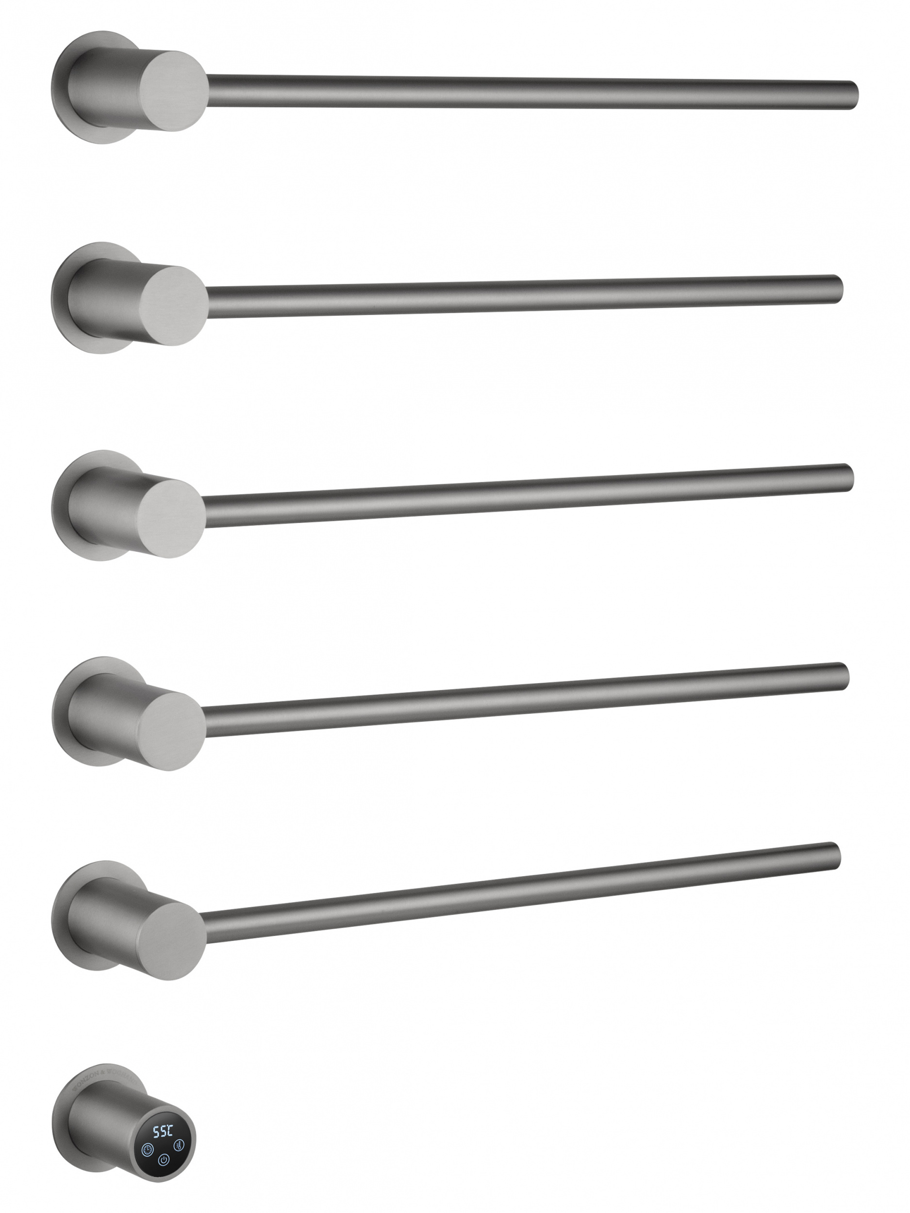 Полотенцесушитель электрический встраиваемый WONZON & WOGHAND HAMBURG, Брашированный никель (WW-AL315-BR)