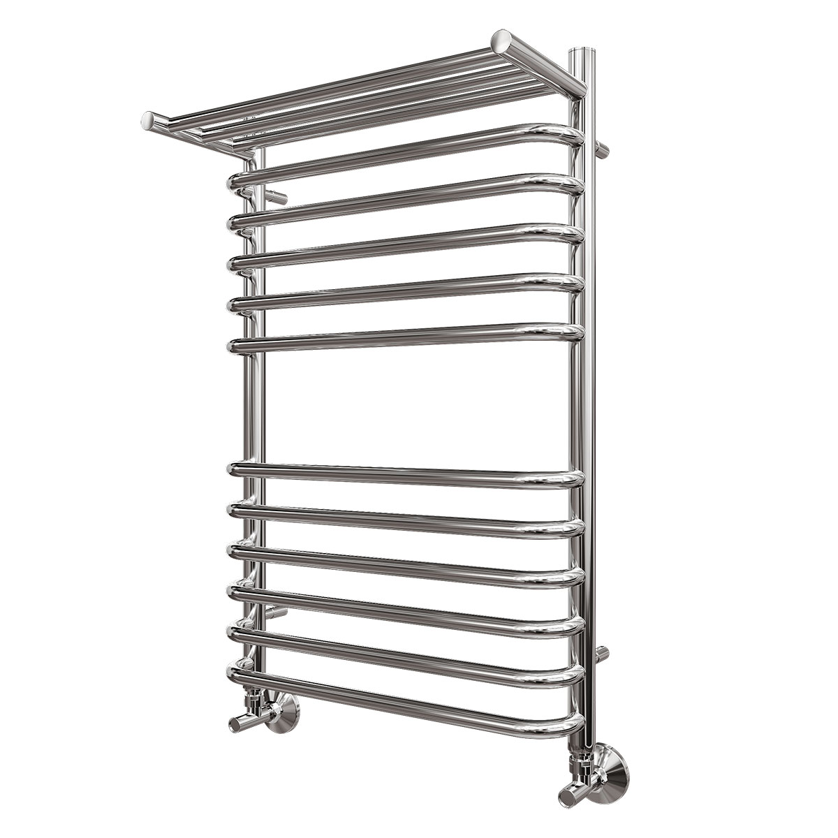 Полотенцесушитель водяной Point PN09158SP П11 500x800 с полкой, хром