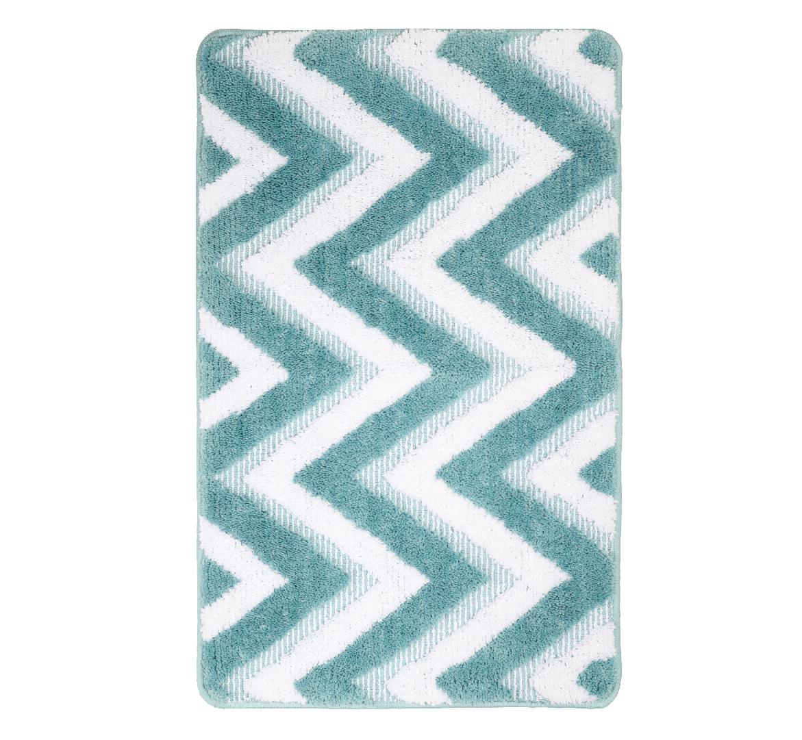 Коврик для ванной Fixsen River 1-ый, FX-5004С, голубой, 50х80 см.