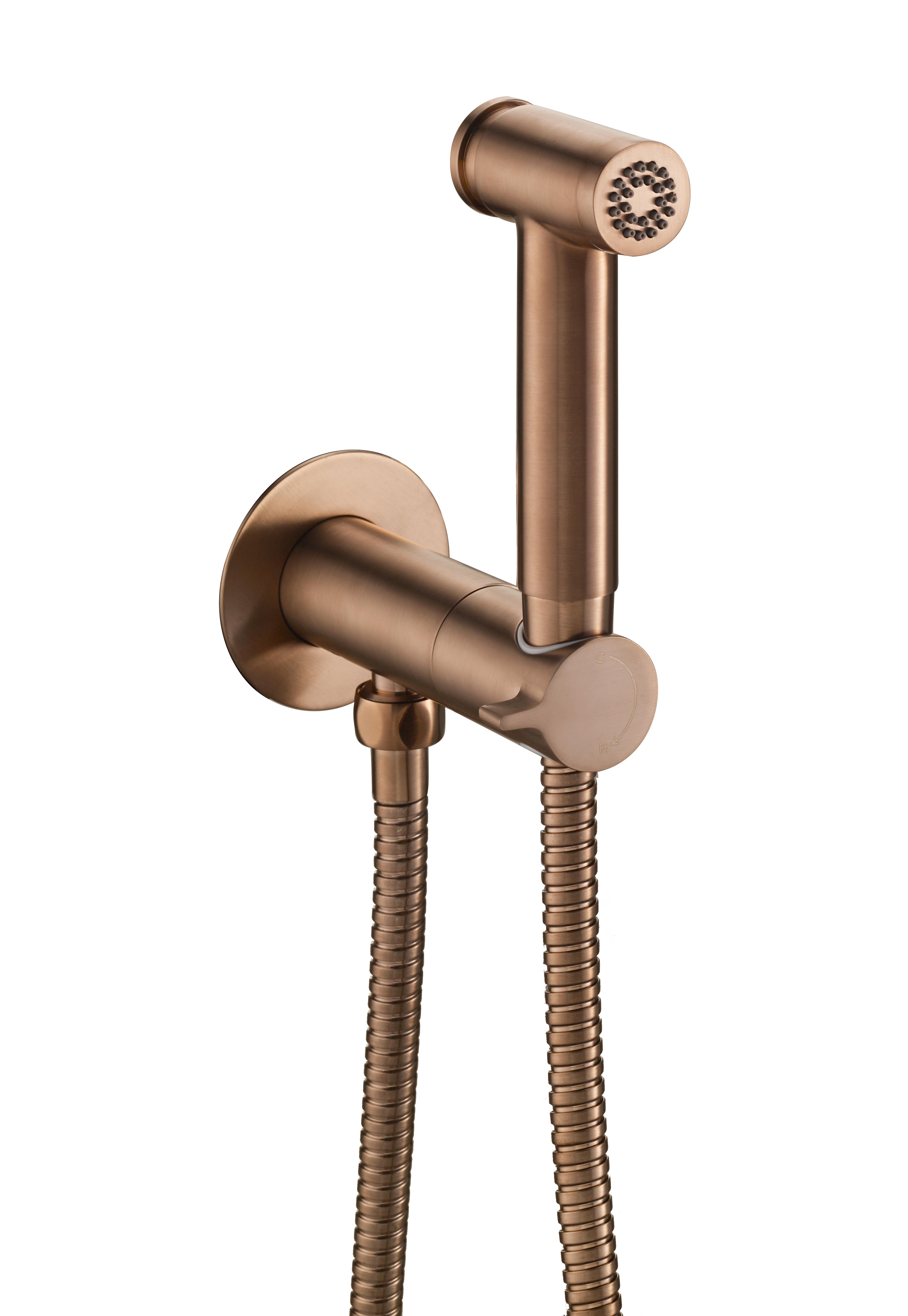 Гигиенический душ с прогрессивным смесителем Benesque Lumiere 26010106 бронза брашированная