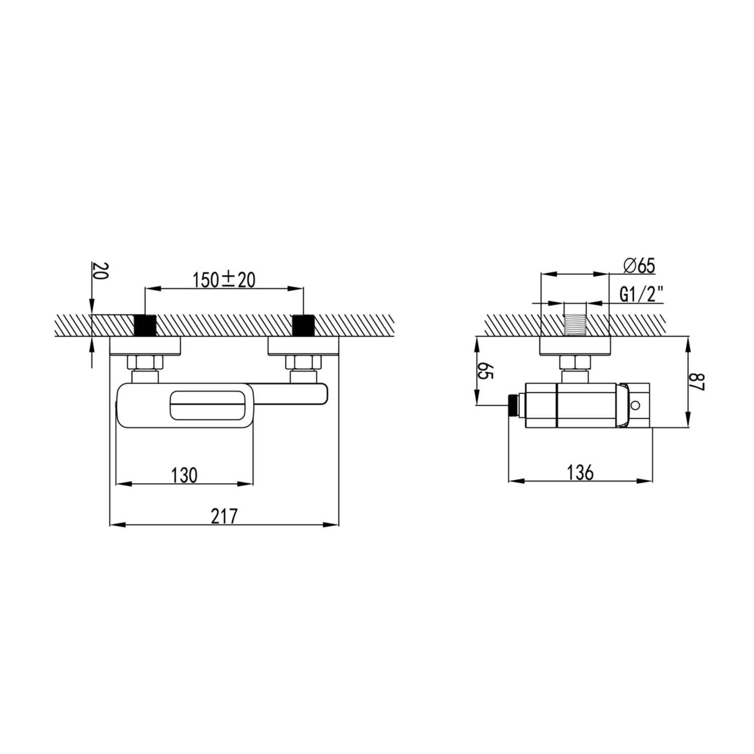 Смеситель для ванны с душем IDDIS Slide SLIBG00i02 черный матовый