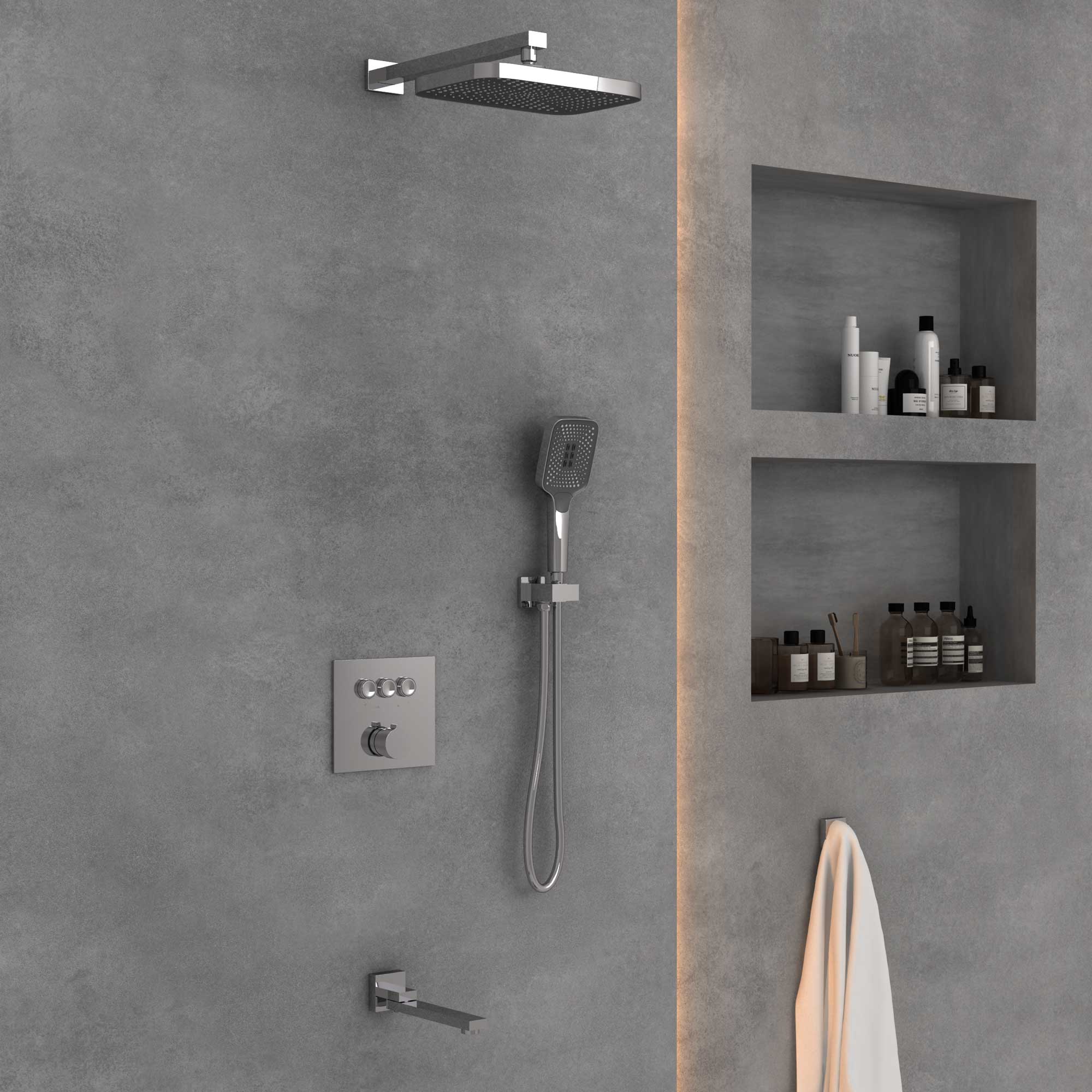 Душевой комплект Vincea VSFW-4311CH встраиваемый, 3 режима, хром